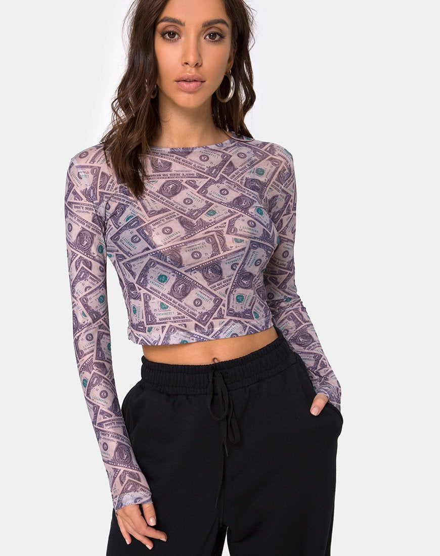 Image de Bonnie Crop Top en Dollar Bill