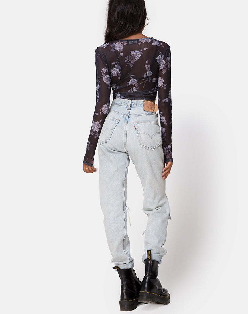 Image de Bonnie Top in Grey Rose Mesh