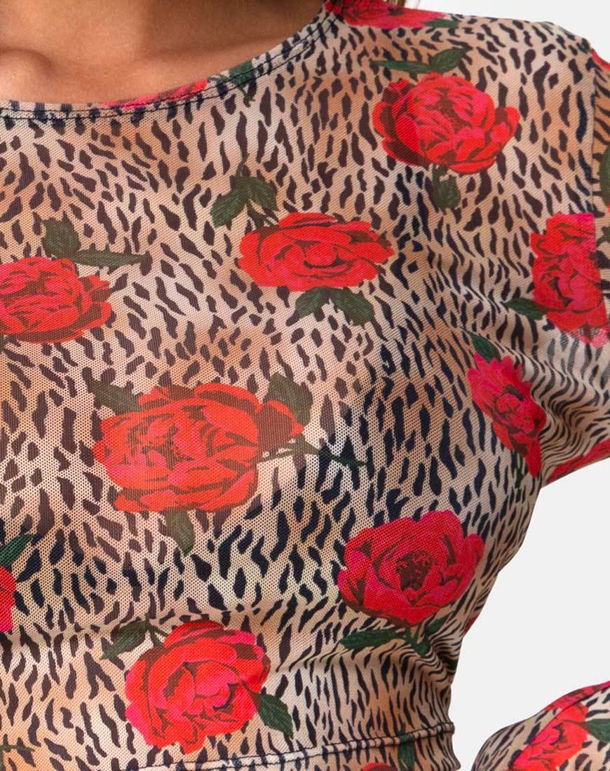 Image de Bonnie Crop Top in Tiger Rose