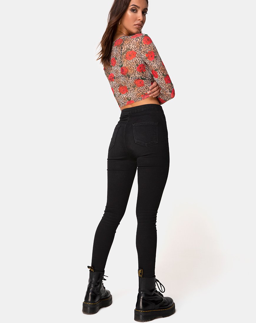 Image de Bonnie Crop Top in Tiger Rose