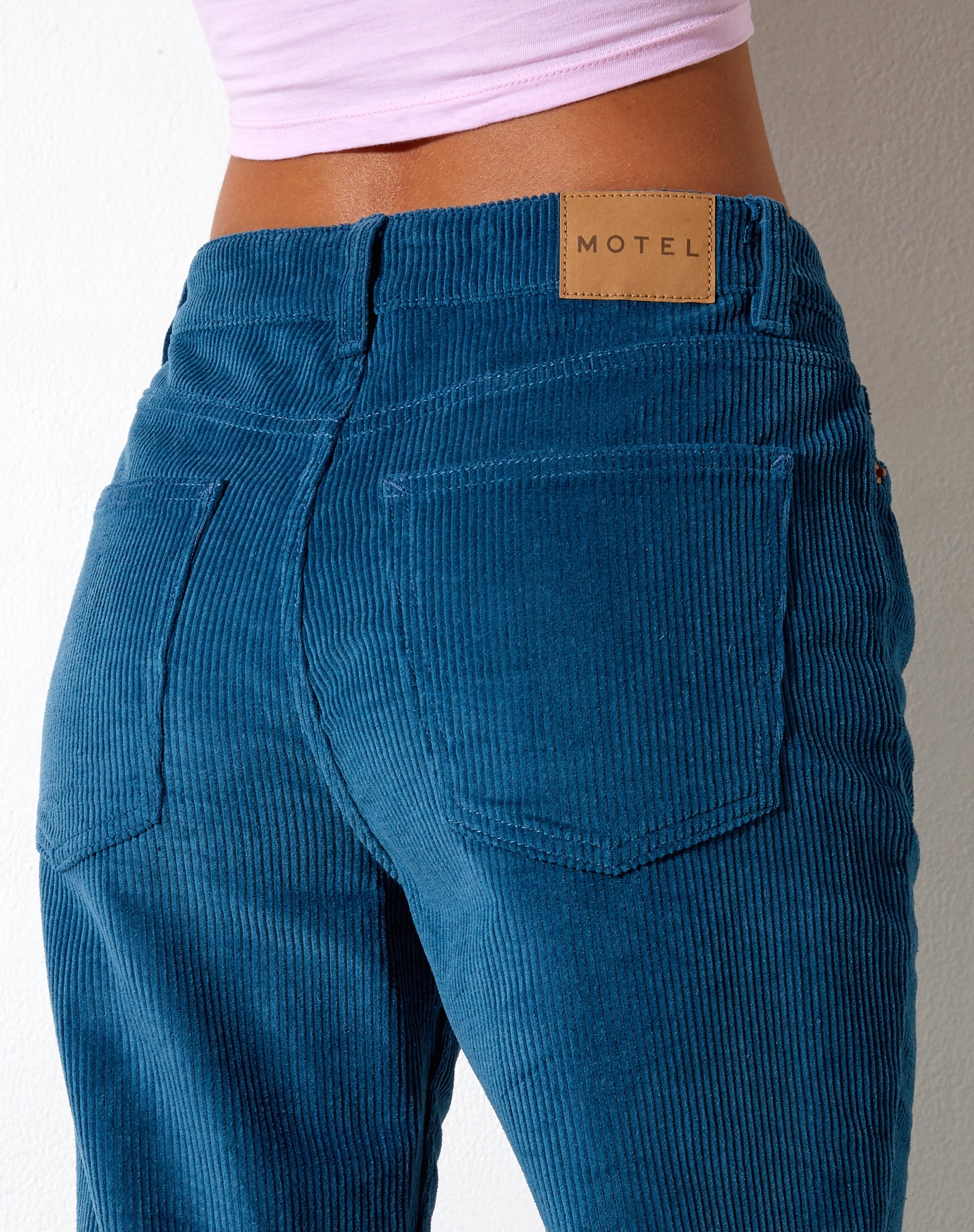 Image de Bootleg Jeans in Cord Blue