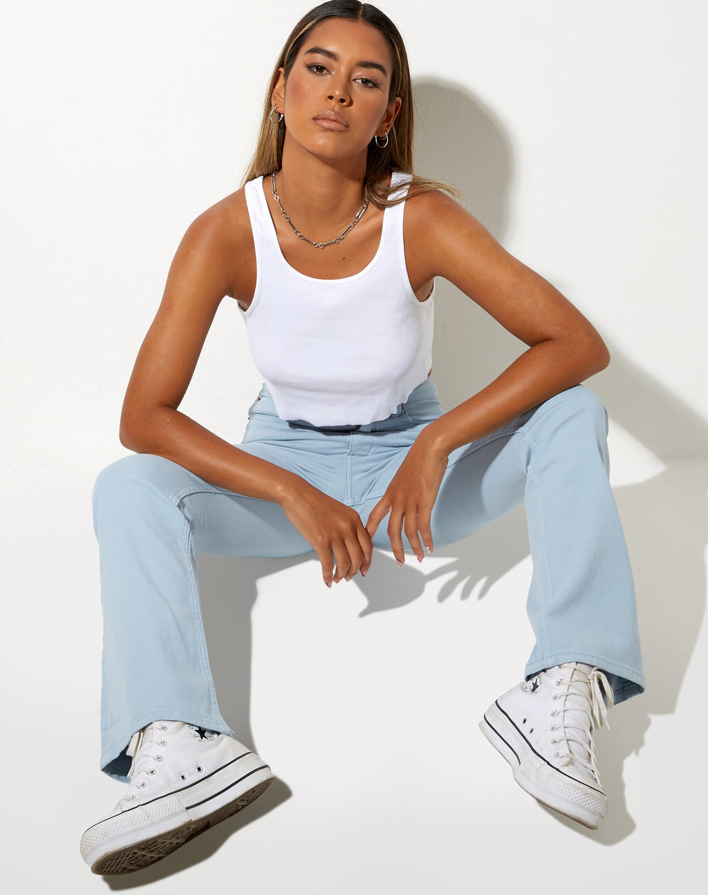Jeans Bootleg en bleu ciel
