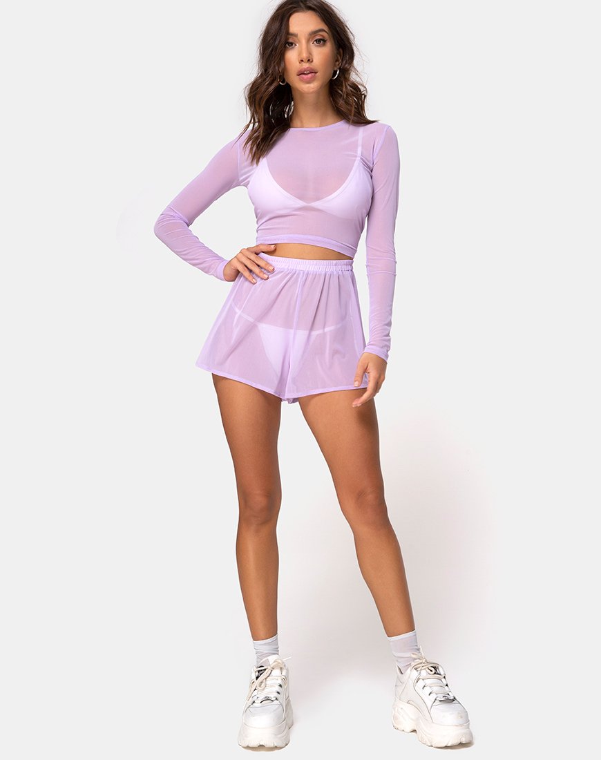 Image de Bonnie Crop Top in Net Lilac