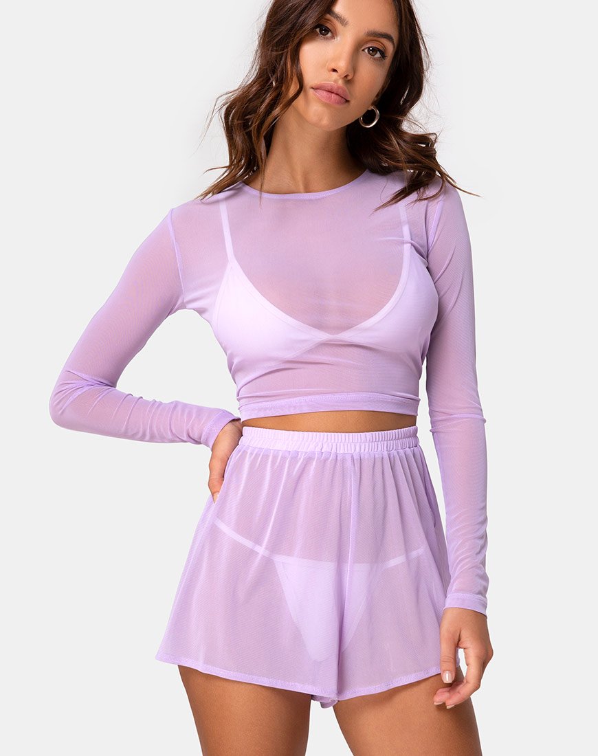 Short Boris en Net Lilas
