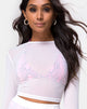 Image de Bonnie Crop Top in Net White