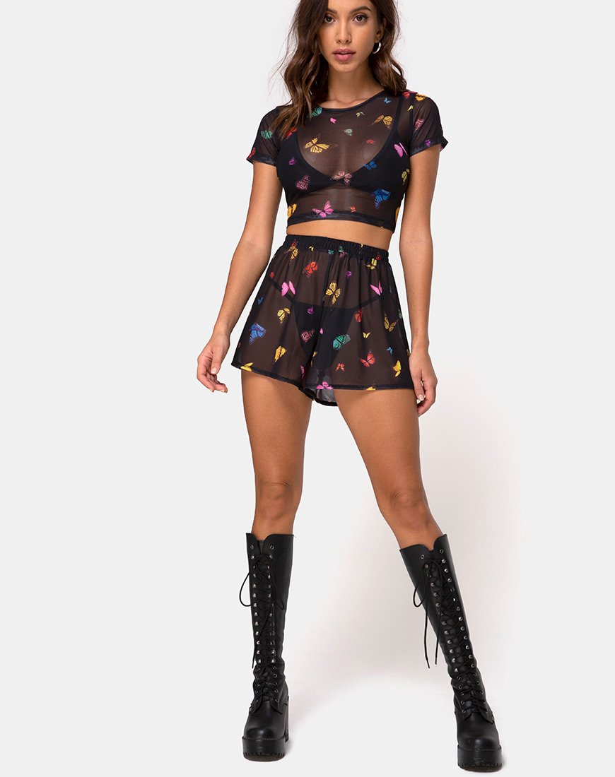 Image de Boris Short en Mesh Black Butterfly