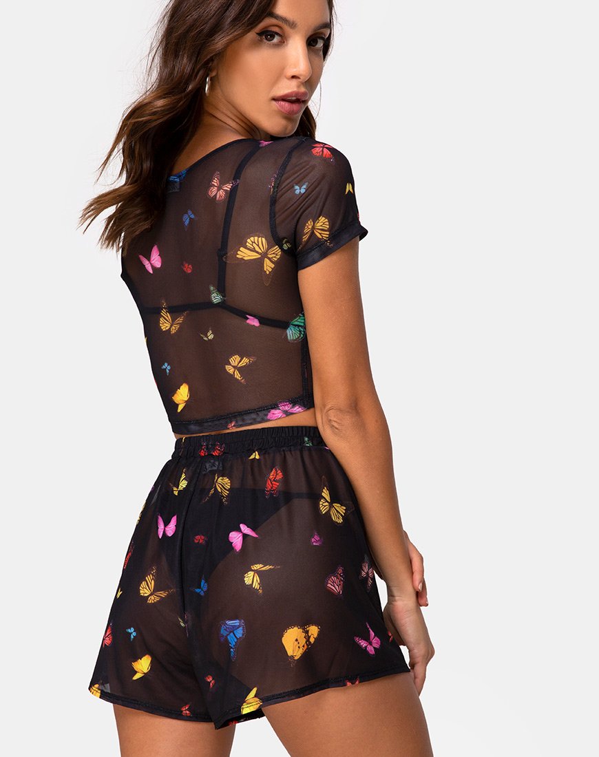 Short Boris en maille noire Butterfly