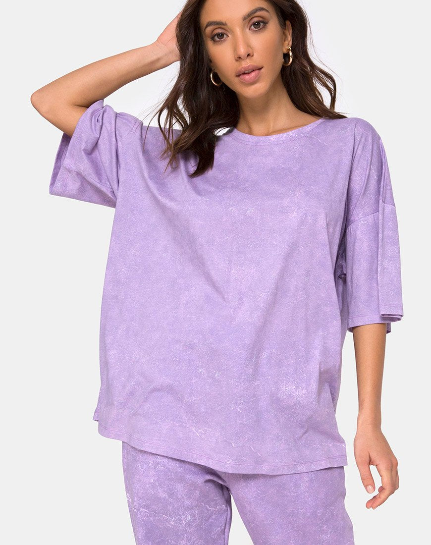 Tee-shirt Botec en violet délavé à l'acide