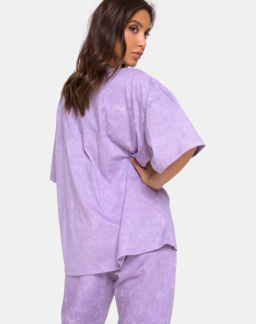 Tee-shirt Botec en violet délavé à l'acide