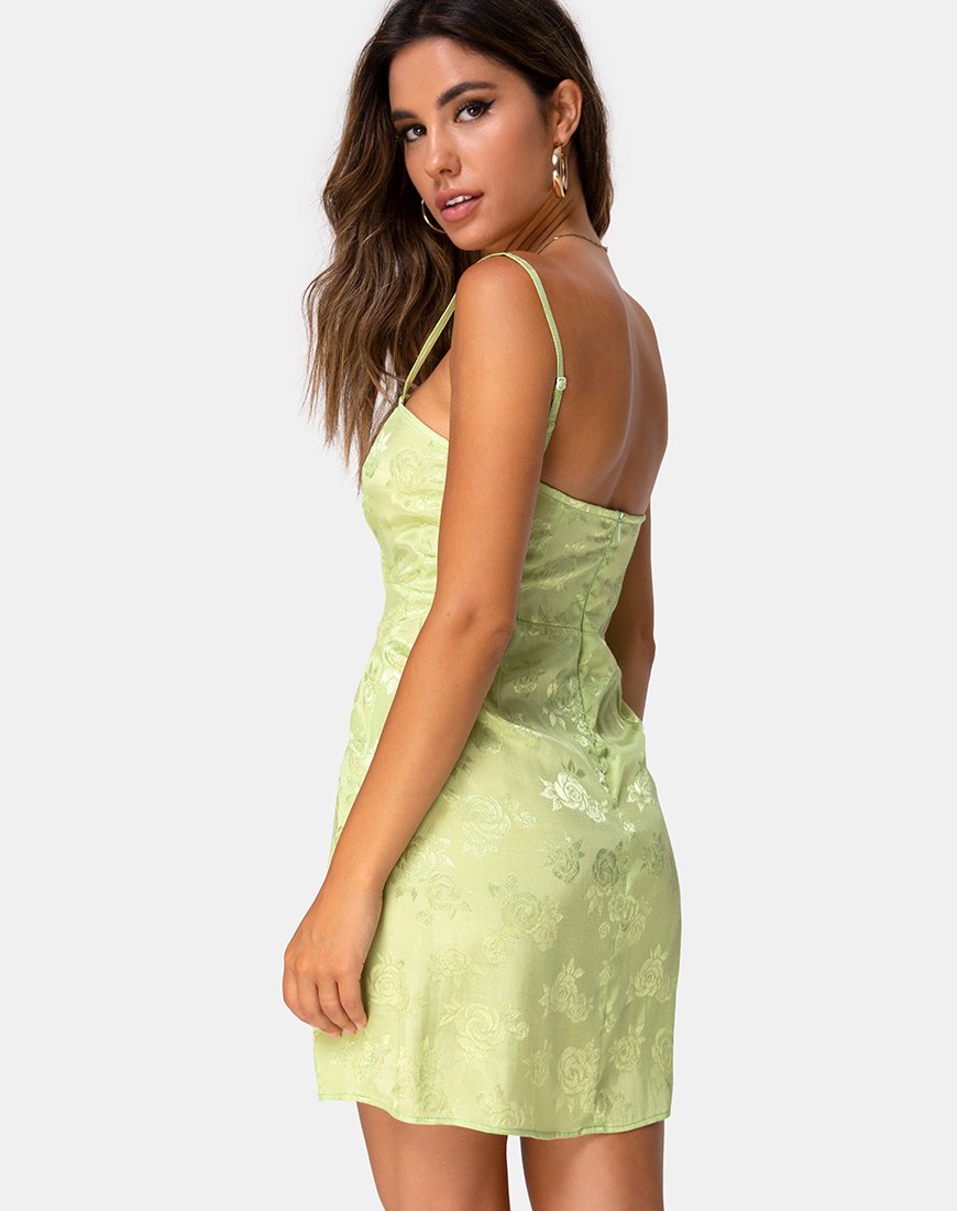 Robe de dessous Boyasly en satin rose citron vert