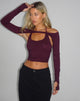 Image de Brandy Long Sleeve Top in Oxblood
