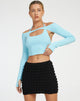 image de Brandy Long Sleeve Top in Petit Flour Blue