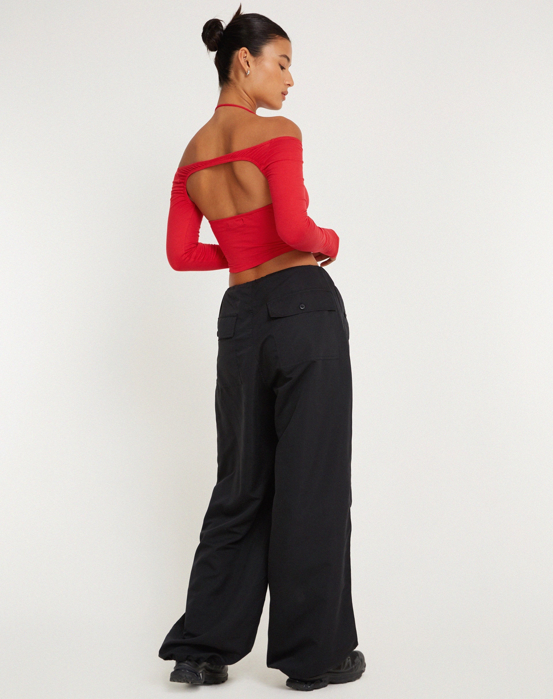 image de Brandy Long Sleeve Top in Racing Red