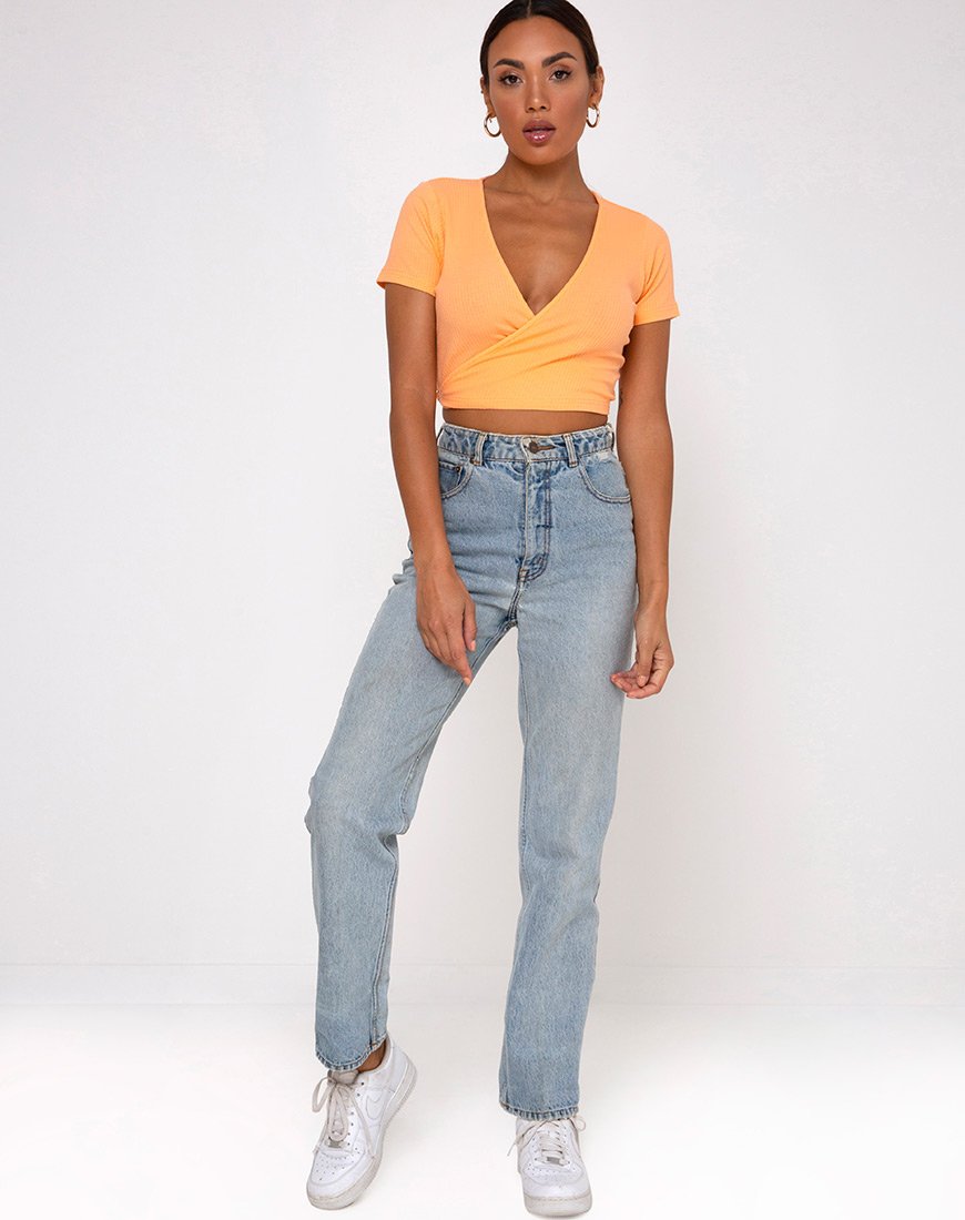 Image de Bria Top in Rib Cantaloupe