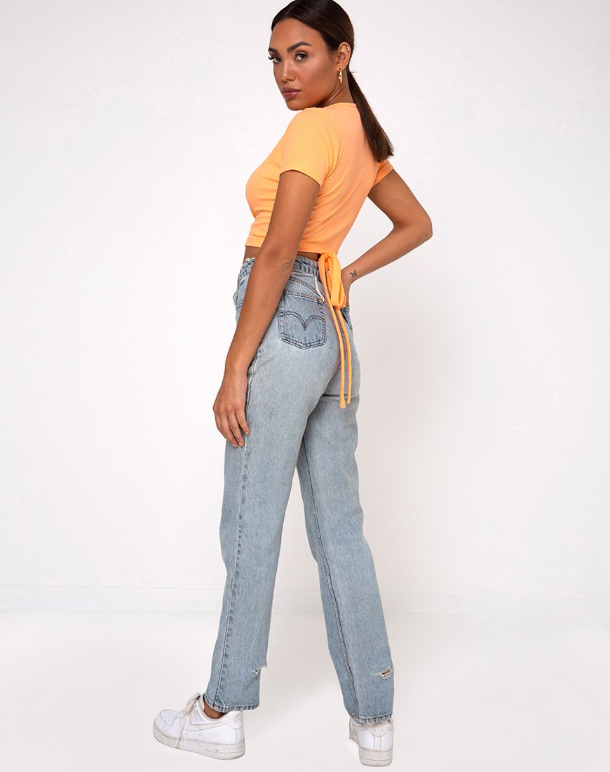 Image de Bria Top in Rib Cantaloupe