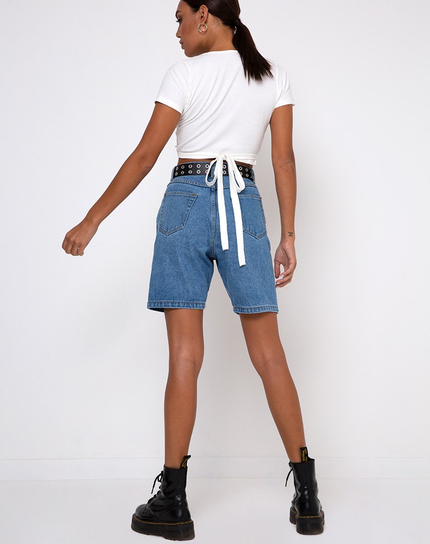 Image de Bria Wrap Top in Rib Ivory