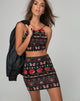 Image de Brixton Crop Top in Gypsy Daze Black