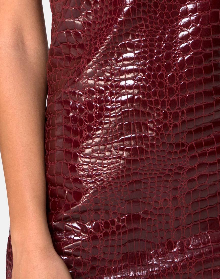 Image de la robe Burmay en PU Croco Wine