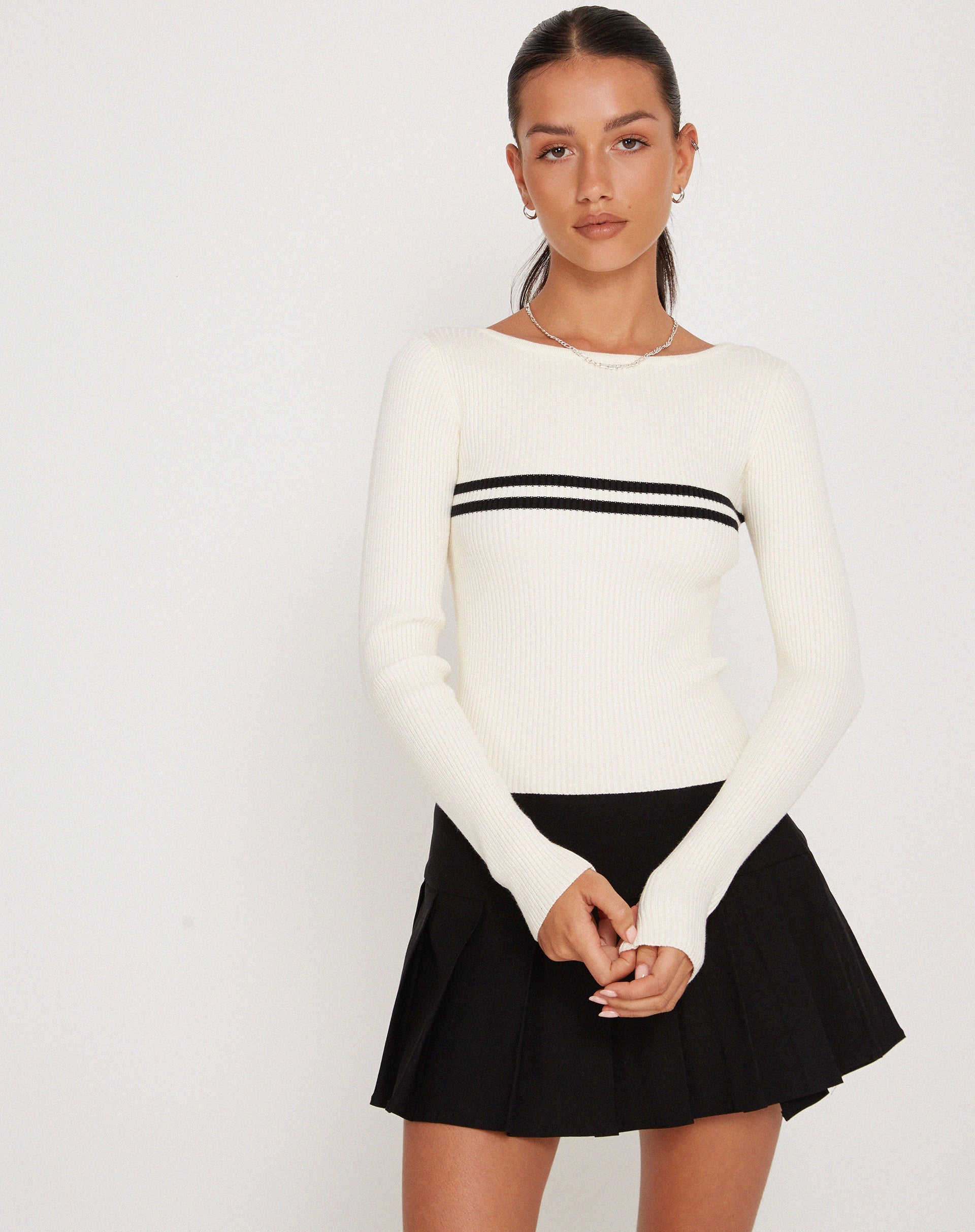 Image de Buana Long Sleeve Top in Ivory