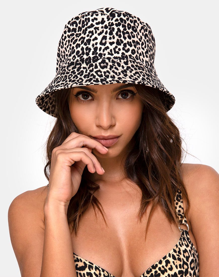 Image de chapeau Bucket Hat in Rar Leopard Brown Hat