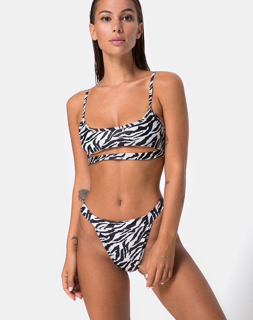 Image de Bulvya Bikini Top in Mini Zebra
