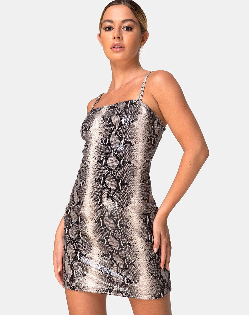 Robe Burmay en PU Beige Snake