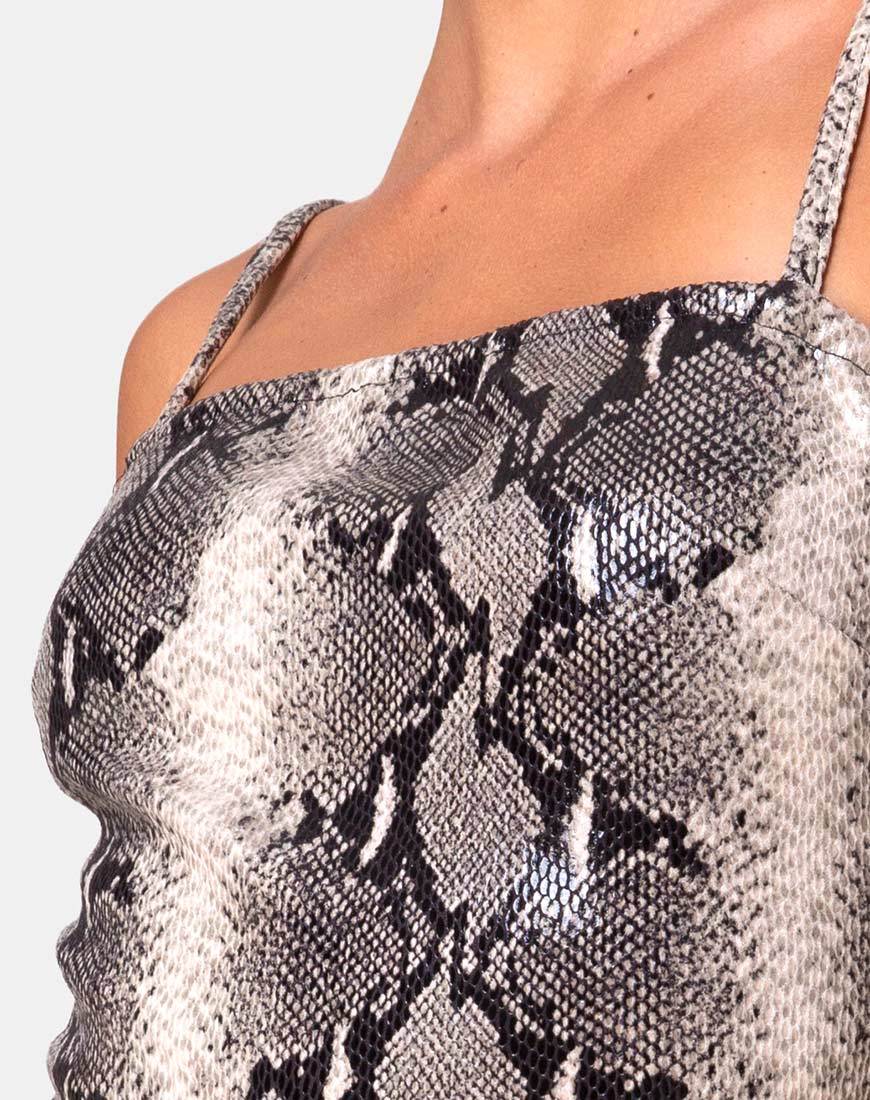 Image de la robe Burmay en PU Beige Snake