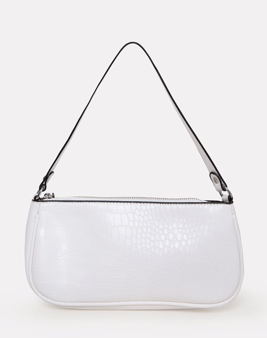 Image de Gigi Shoulder Bag in Croc White