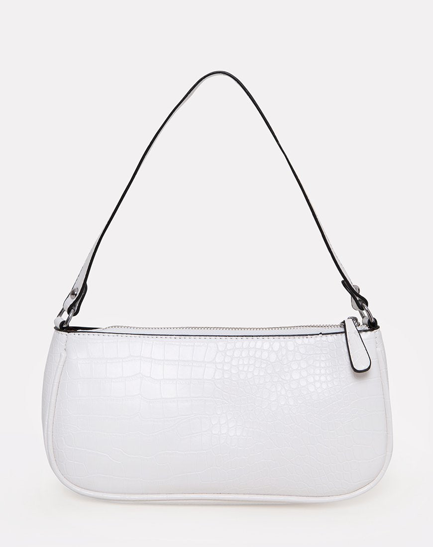 Image de Gigi Shoulder Bag in Croc White