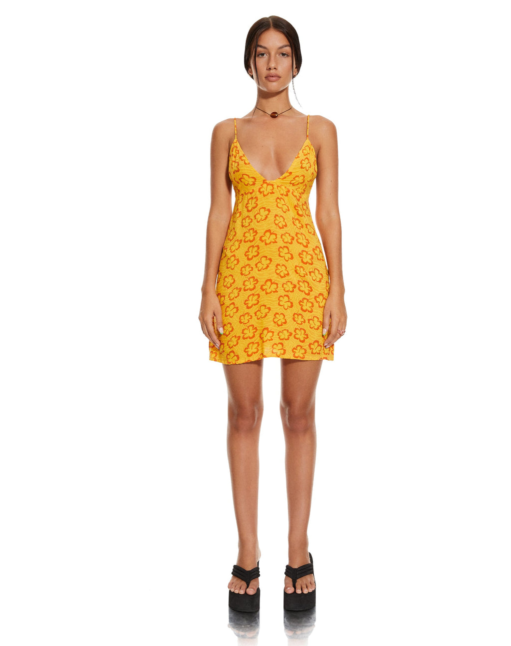 MOTEL X BARBARA - Mini robe Senor - Hibiscus - Zébré - Orange