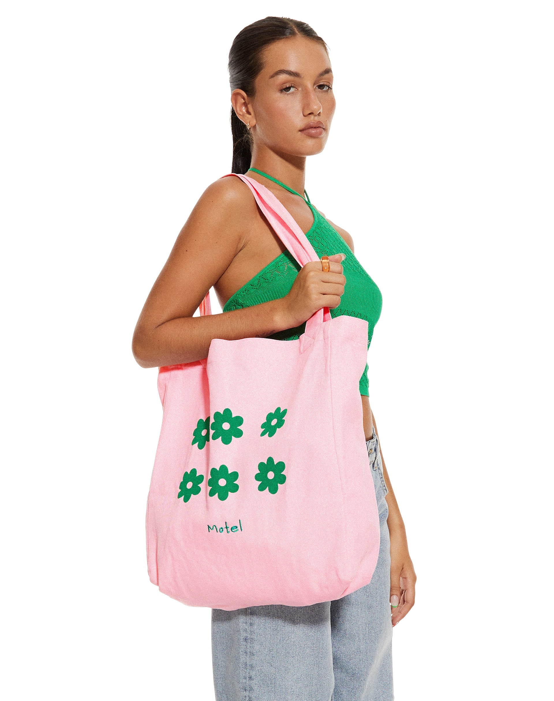 image de MOTEL X BARBARA Barbs Tote Bag in Pink Motel Floral