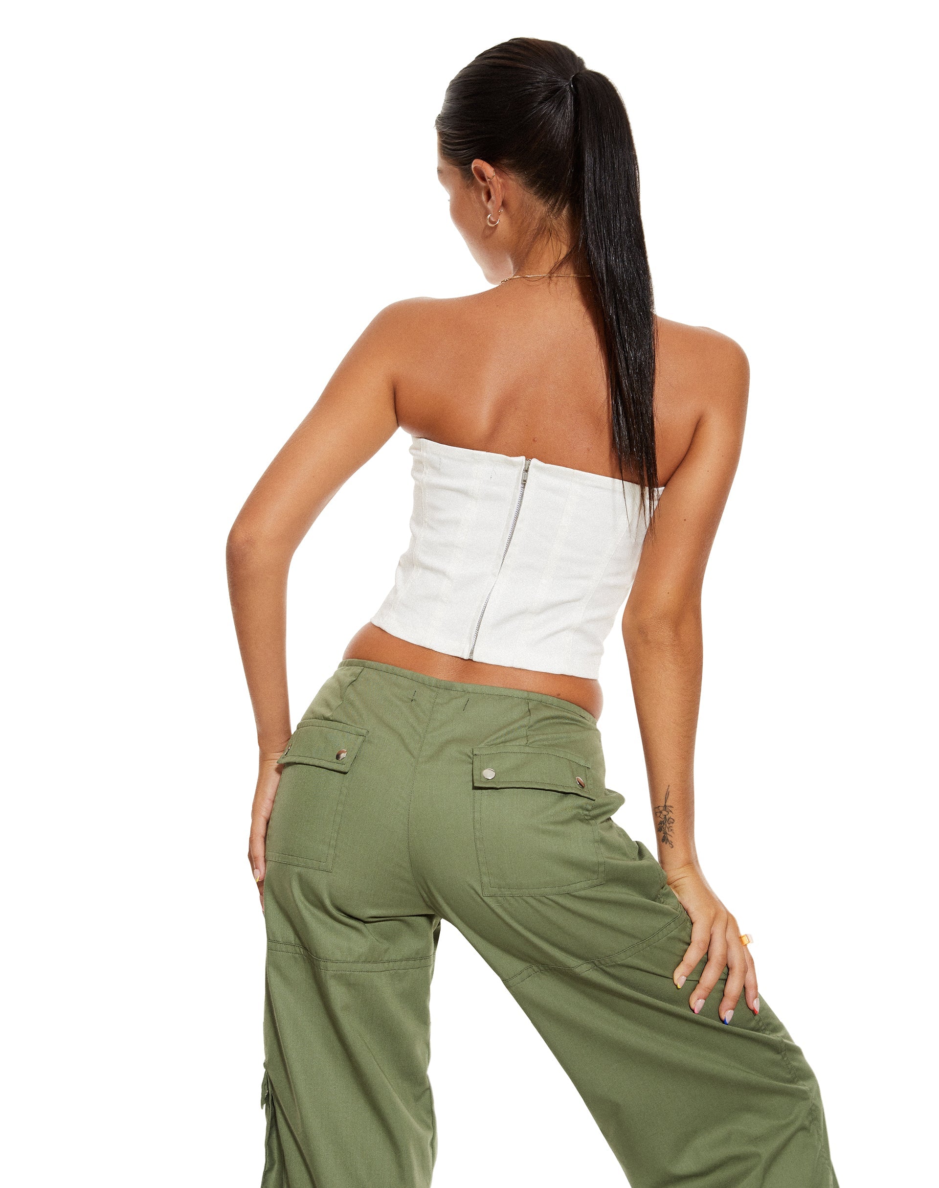 Image de MOTEL X BARBARBA Top corset Steia en blanc