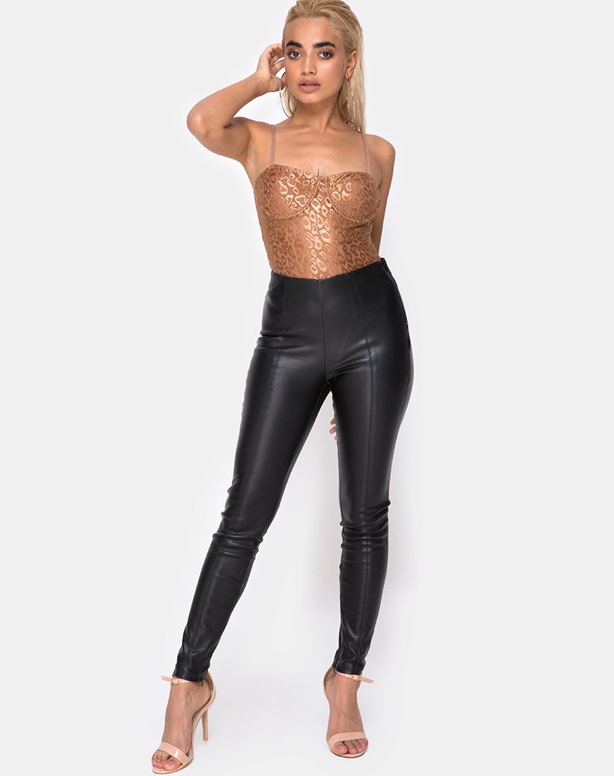 Image de Calani Bodice in Leopard Sheen Net Caramel