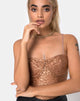 Image de Calani Bodice in Leopard Sheen Net Caramel