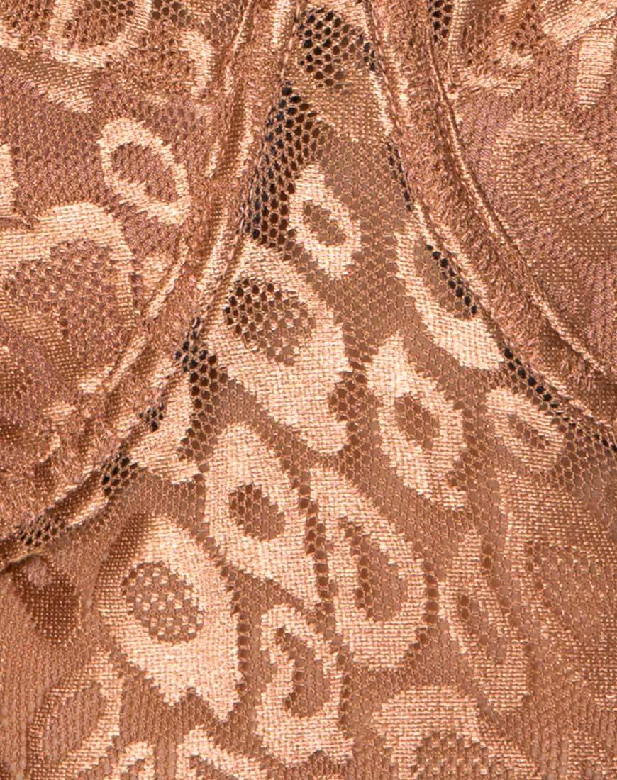 Image de Calani Bodice in Leopard Sheen Net Caramel