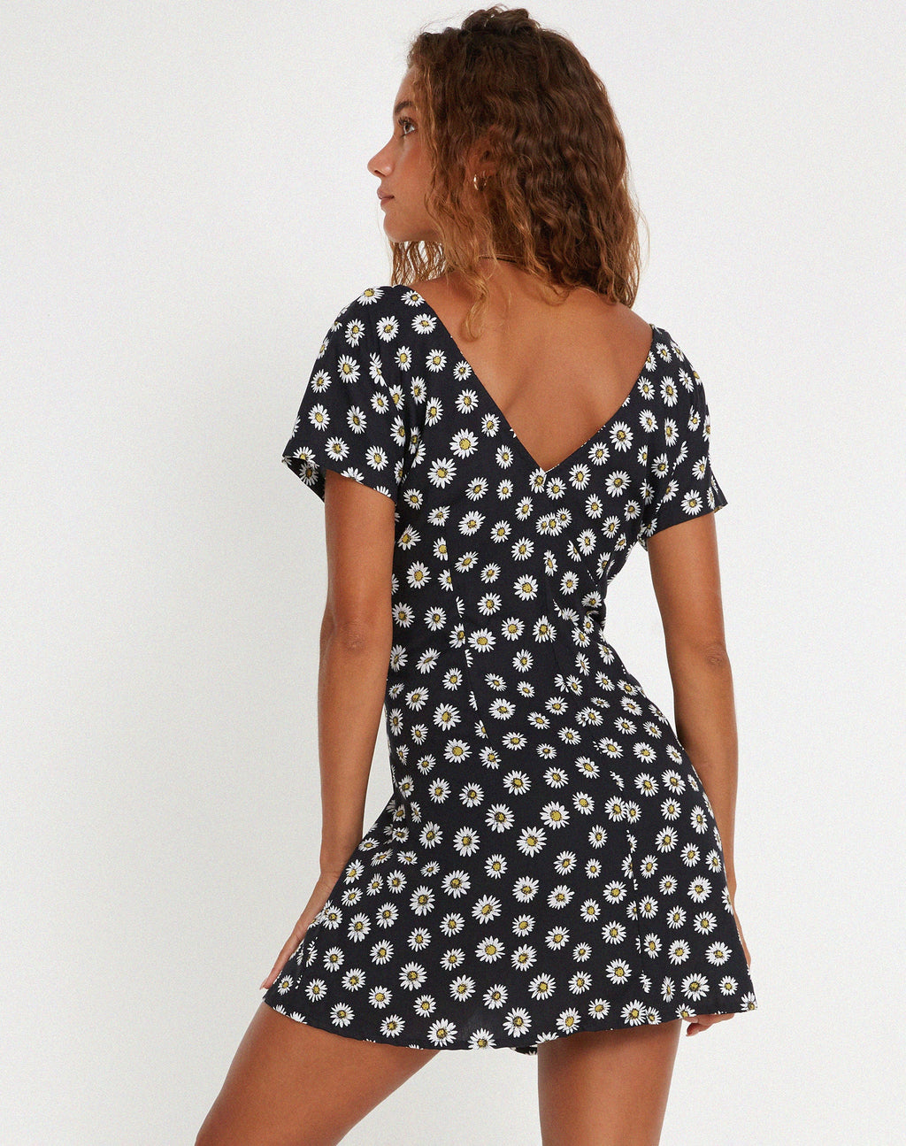 Mini robe Calliope en Grunge Daisy Noir