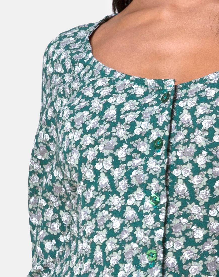 Image of Camdy Dress in Floral Bloom Green