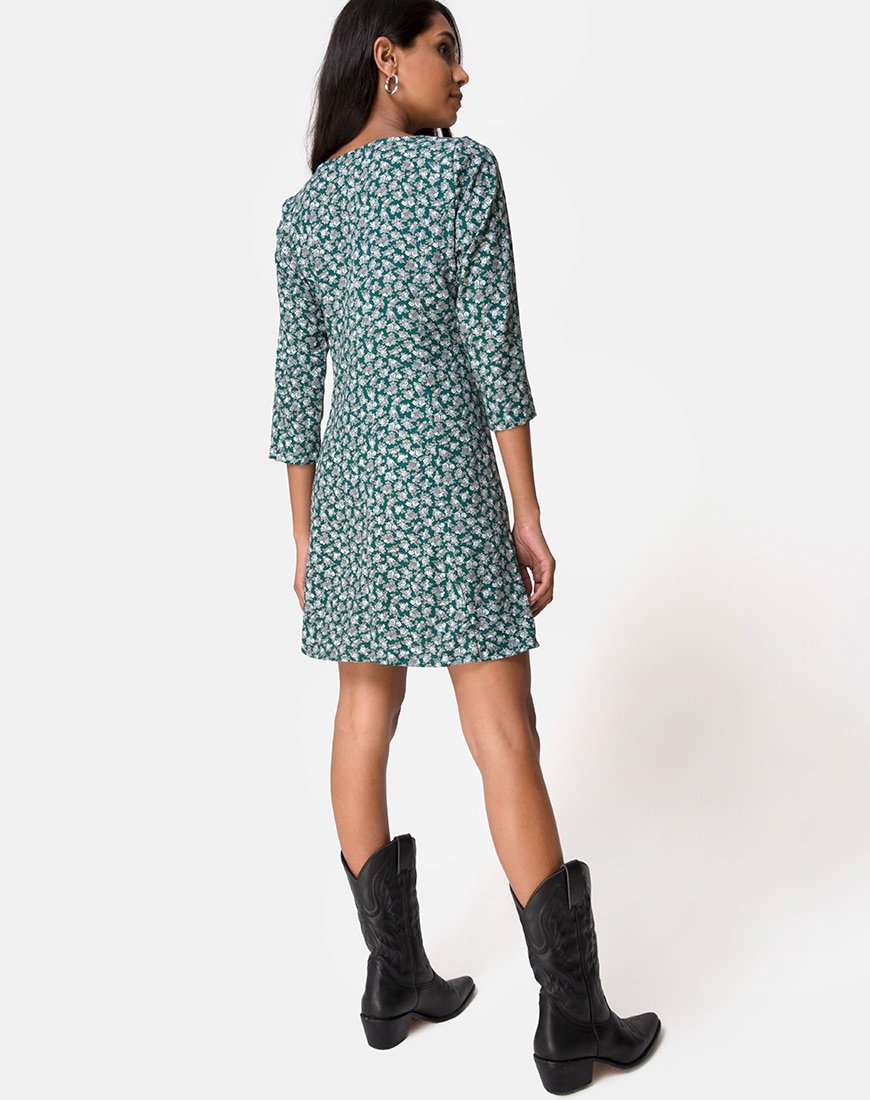 Image of Camdy Dress in Floral Bloom Green