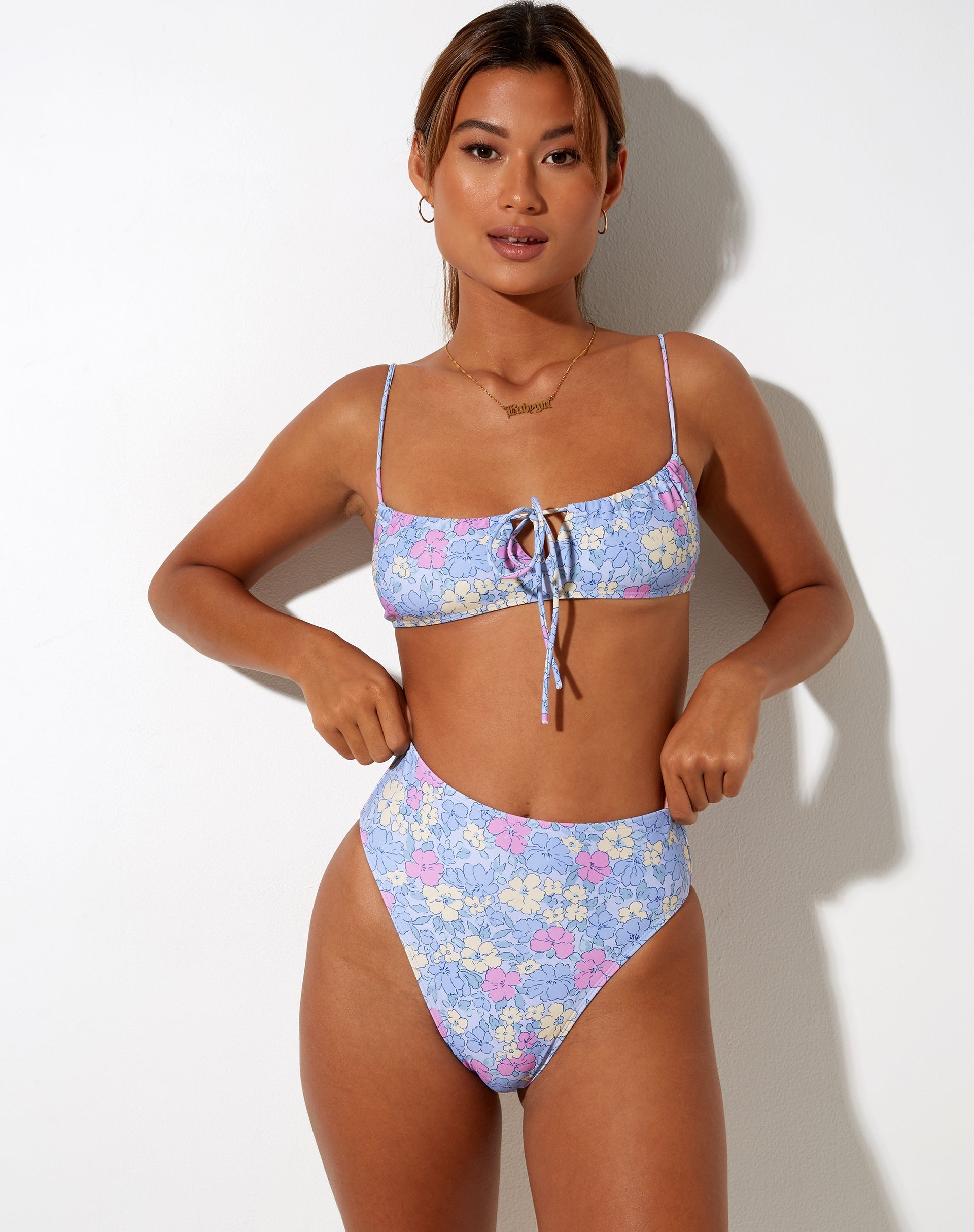 Image de CARMESON BIKINI BOTTOM WASHED OUT PASTEL FLORAL