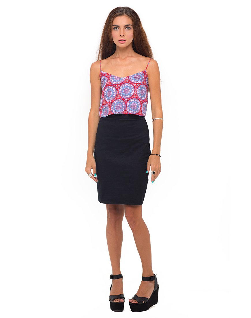 Image de Motel Slip Cami Crop in Mandala Red