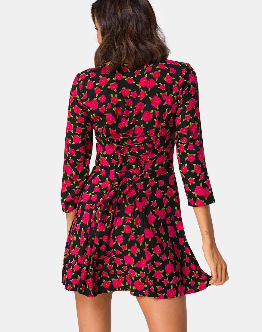 Robe Camisa en Red Bloom