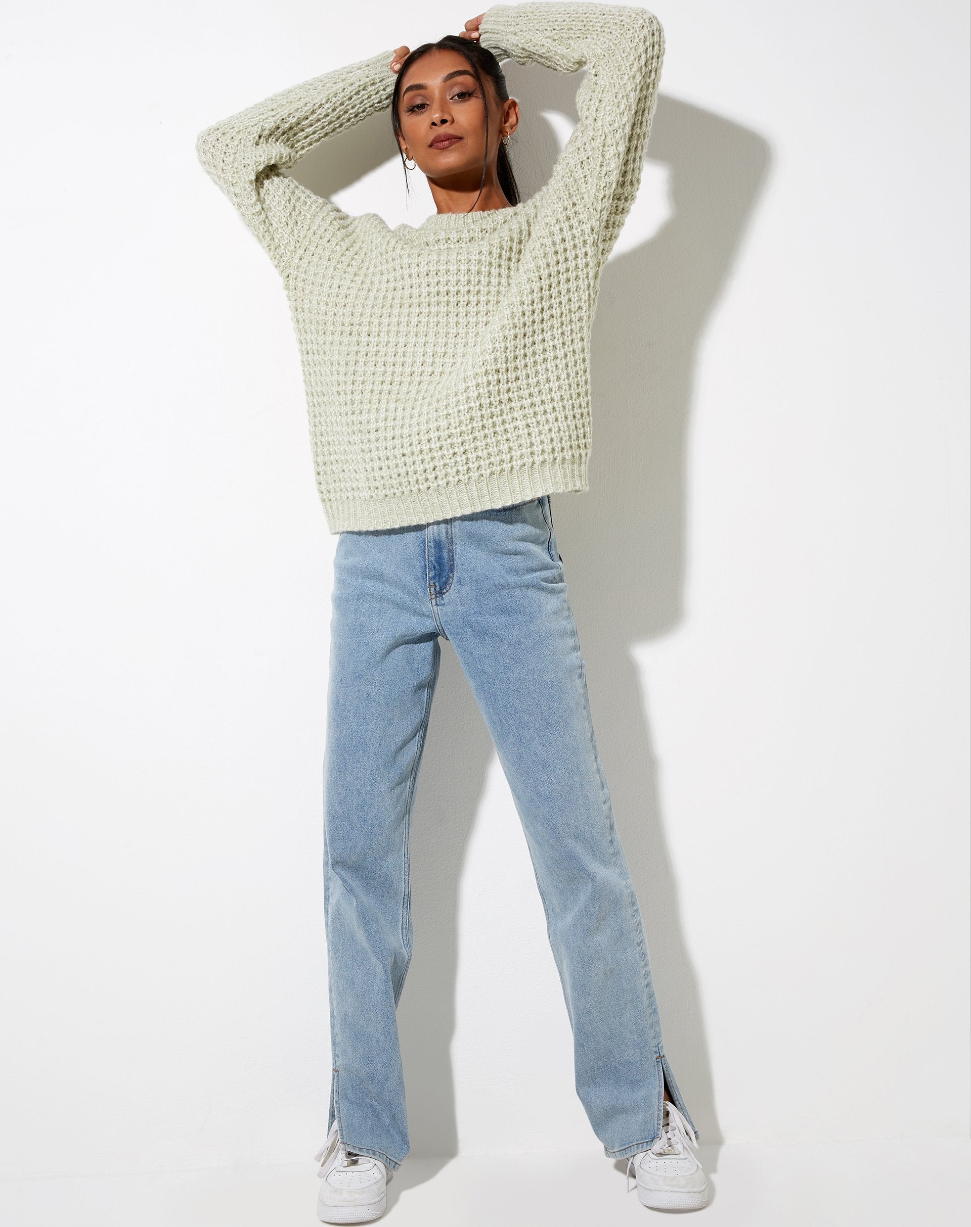 Image du pull Caribou en maille chunky Mint
