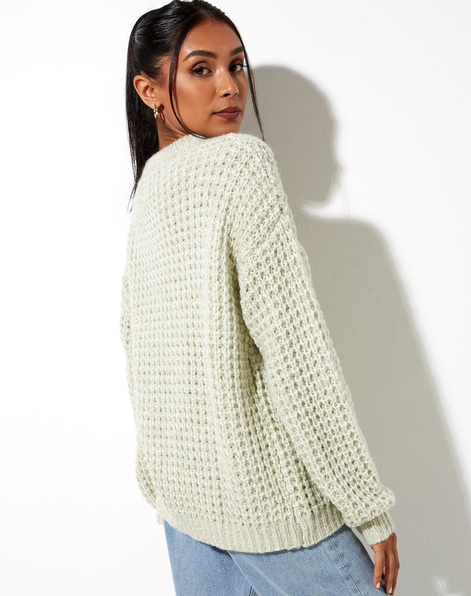 Image du pull Caribou en maille chunky Mint