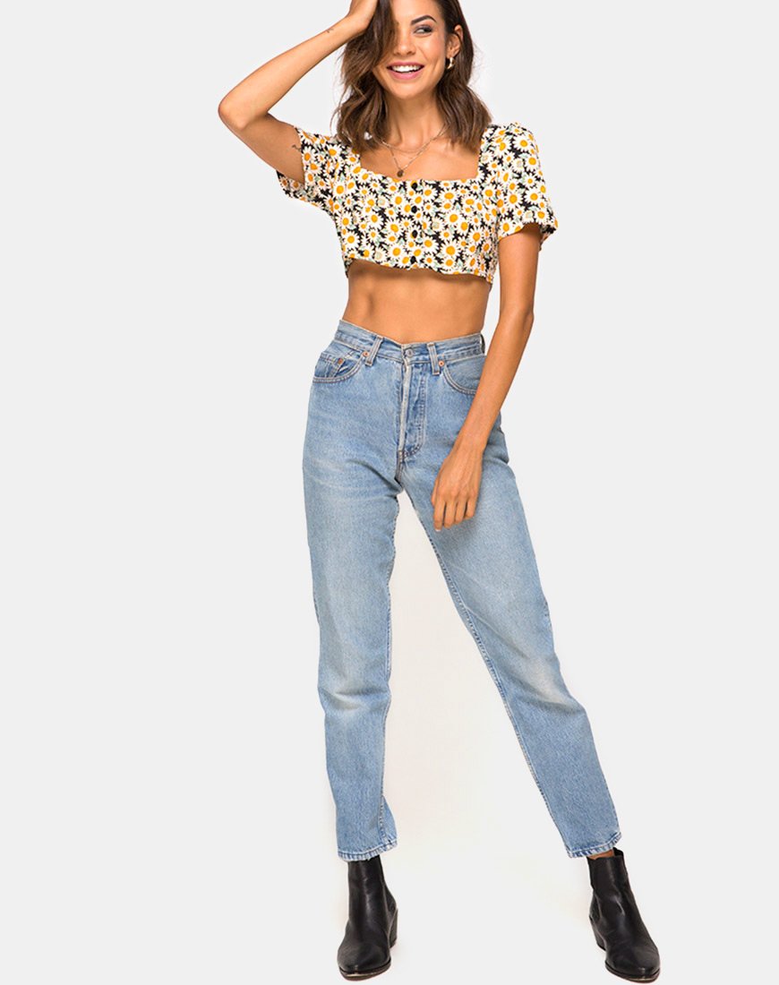 Image de Cavazza Crop Top in Delightful Daisy