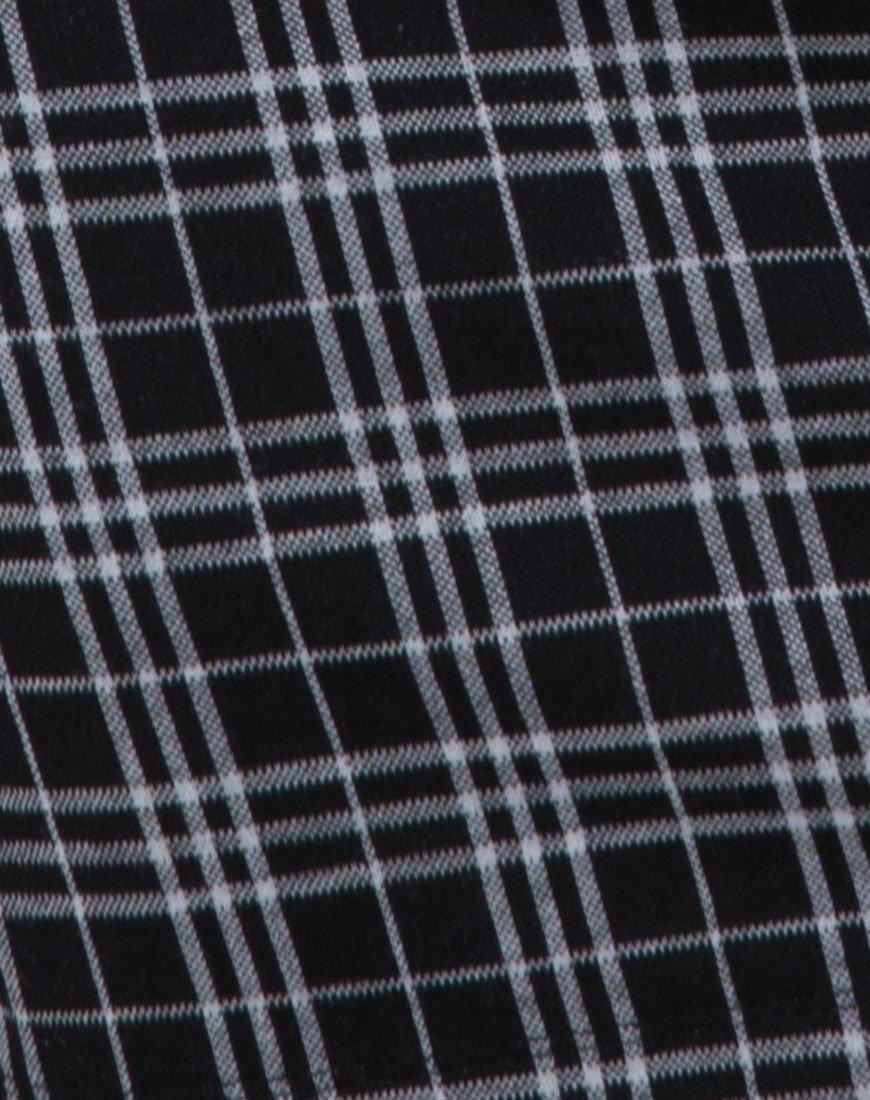 Image of Cecile Slip Dress in Mono Plaid Black