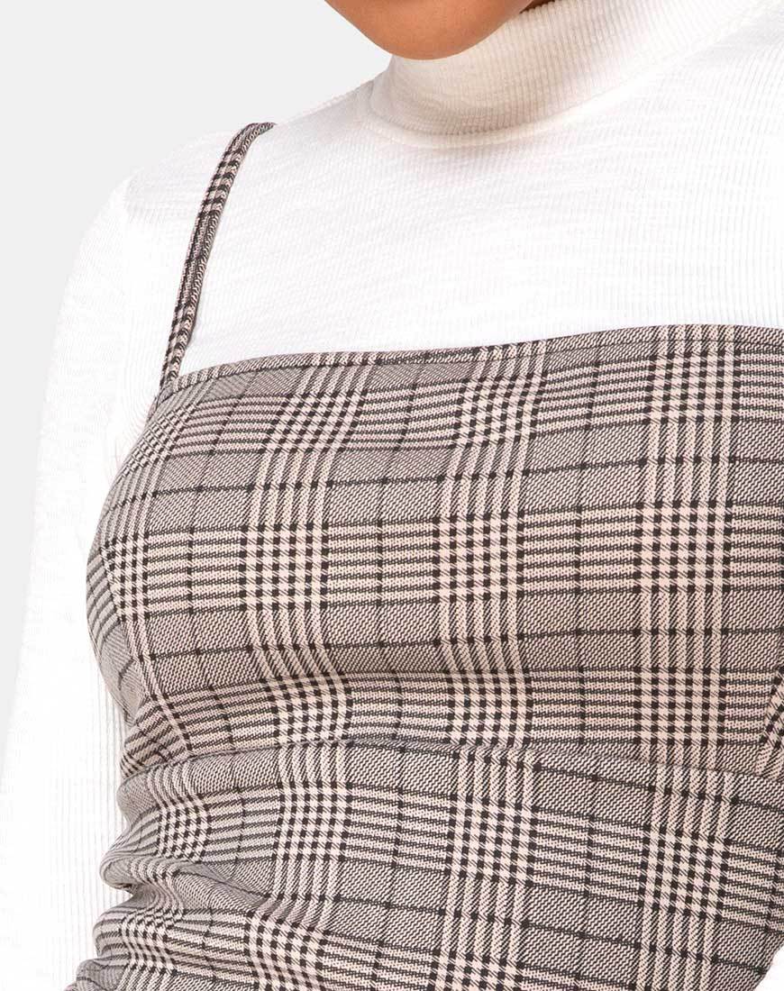 Image de la robe Cecile à carreaux gris