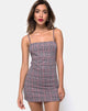Image de la robe Cecile à carreaux Charles Blush