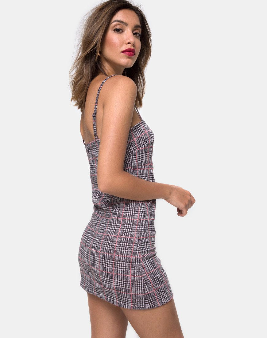 Image de la robe Cecile à carreaux Charles Blush