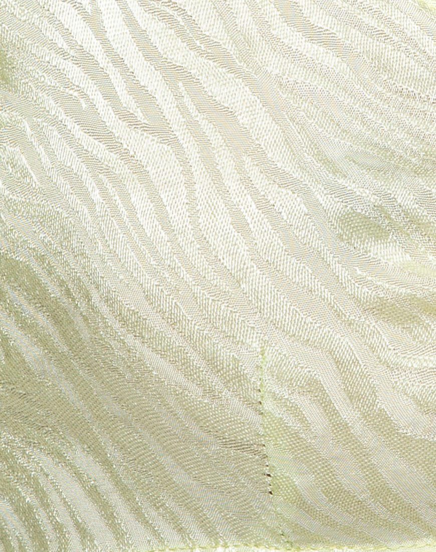 Image of Celinda Longsleeve Top in Satin Zebra Pistachio