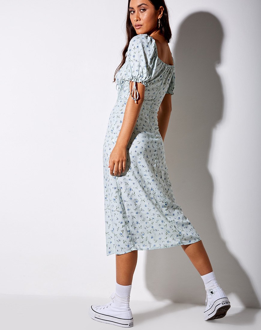 Robe midi cello en Pretty Petal Green